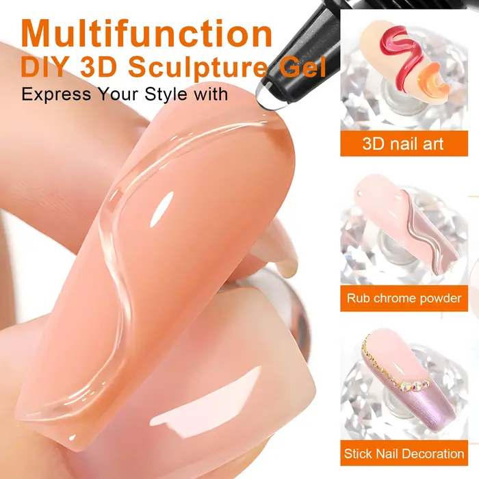 Gel d'art d'ongle 3D 10ml-designs de bricolage
