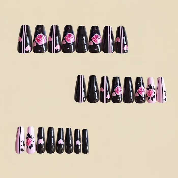 Faux ongles mi-longs pour femmes