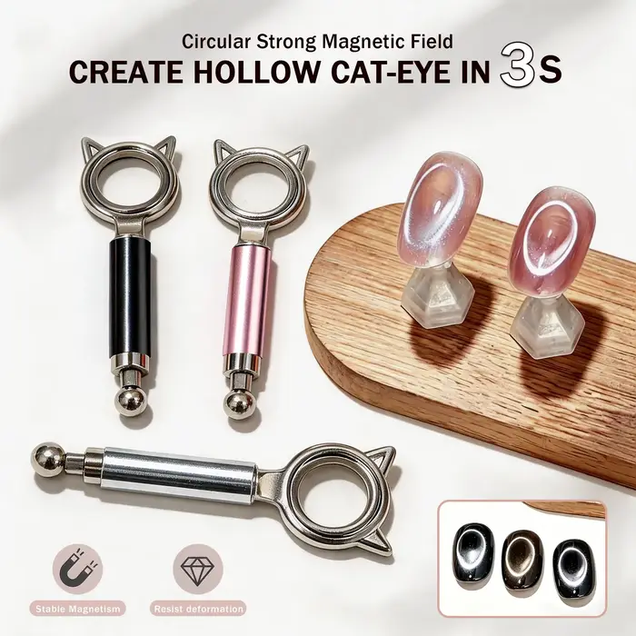 Stylo magnétique pour gel œil de chat en forme d'oreilles de chat