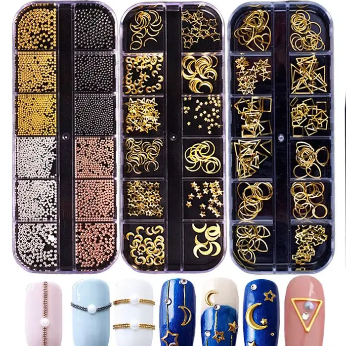 Breloques métalliques 3D pour Nail Art