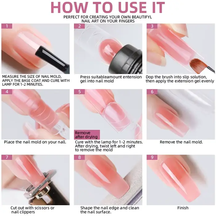 Ensemble de Gel d'extension d'ongles