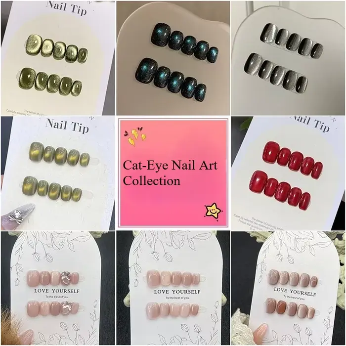 10 pièces de faux ongles faits à la main