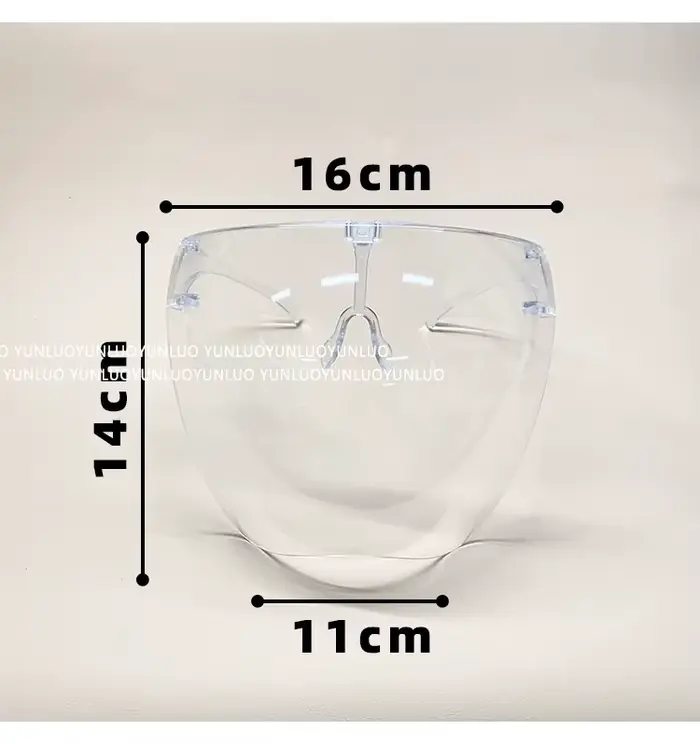 Protection faciale transparente anti-buée et anti-éclaboussures pour nail art, masque de sécurité in