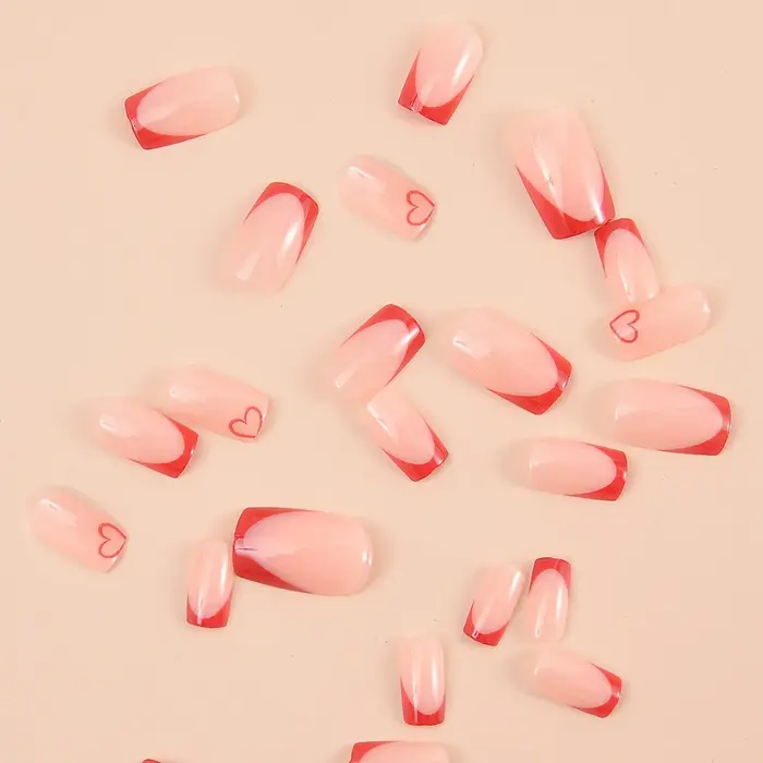 Embellissement des ongles détachables, patchs pour ongles, simple, vin rouge, français, européen et 