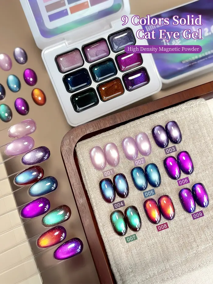 Jillradia 9 Couleurs Gel à Tapoter Semi-Solide Effet Estompé Haute Saturation Populaire Spécial Salon de Manucure