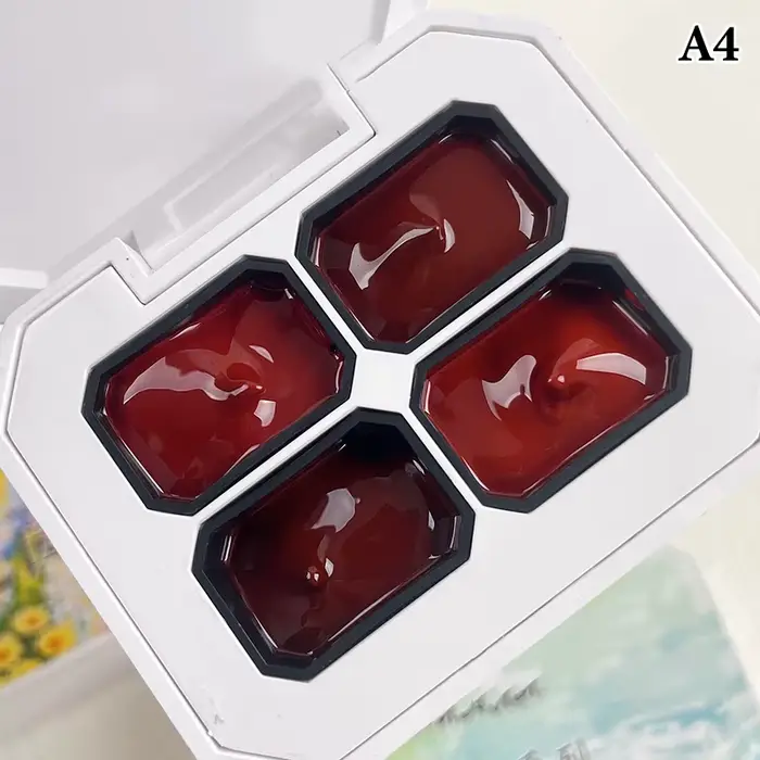 Palette de 4 Gels Nude pour Peinture et Dessin, Vernis à Ongles UV Holographique pour Salon de Manuc