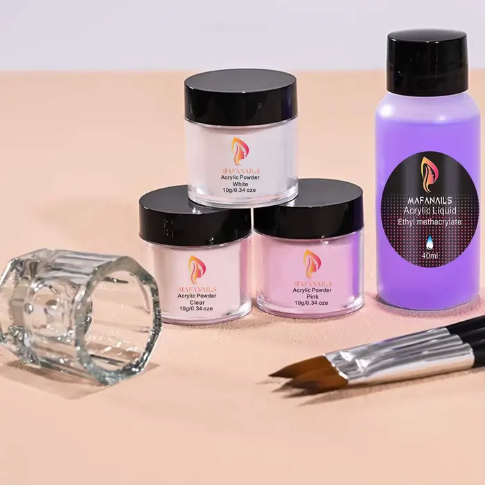 Ensemble de poudre acrylique cristal et monomère liquide