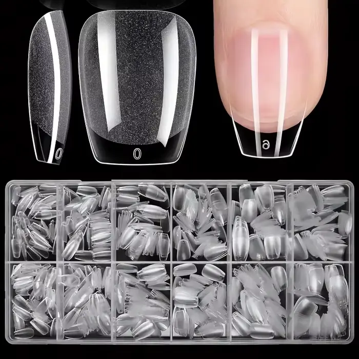 600 patchs pour ongles moyens en forme d'amande, patchs pour ongles en gel Amande X, faux ongles tra