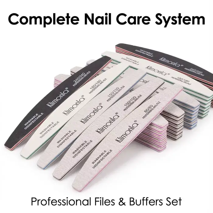 Limes à ongles professionnelles 100 180 EVA, papier de verre épais pour Salon de manucure, ensemble