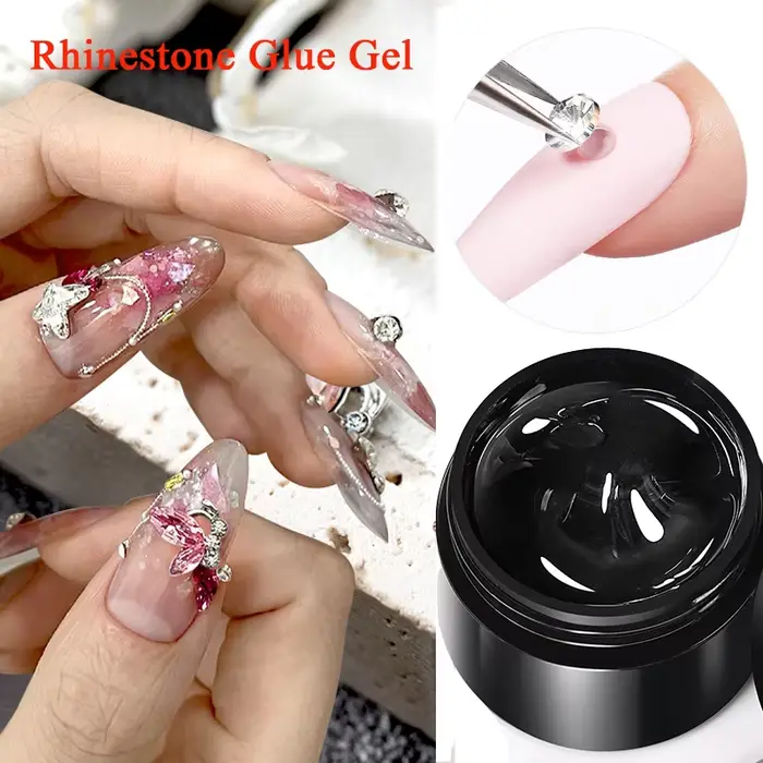 BORN PRETTY strass colle Gel miroir poudre à ongles avec brosse de revêtement d'ongle UV LED Transparent adhésif