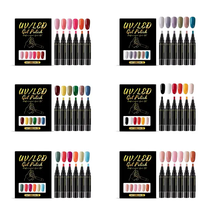 5ml ensemble de vernis à ongles Gel bricolage Nail Art Design 6 pièces manucure peinture Gel Kit longue durée mode