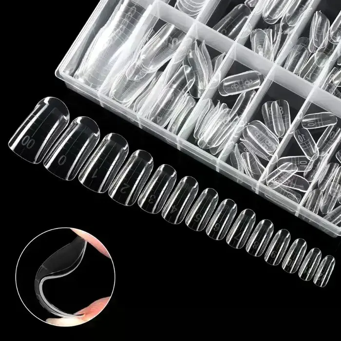 140 pièces/boîte couverture complète faux ongles Ultra mince clair presse sur orteil pied ongles conseils artificiel acrylique faux ongles Art manucure outil