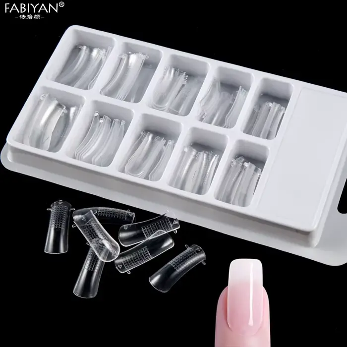 5pc Nail Art C forme incurvée Extension Guide conseils feuille française acrylique vernis Gel UV conception