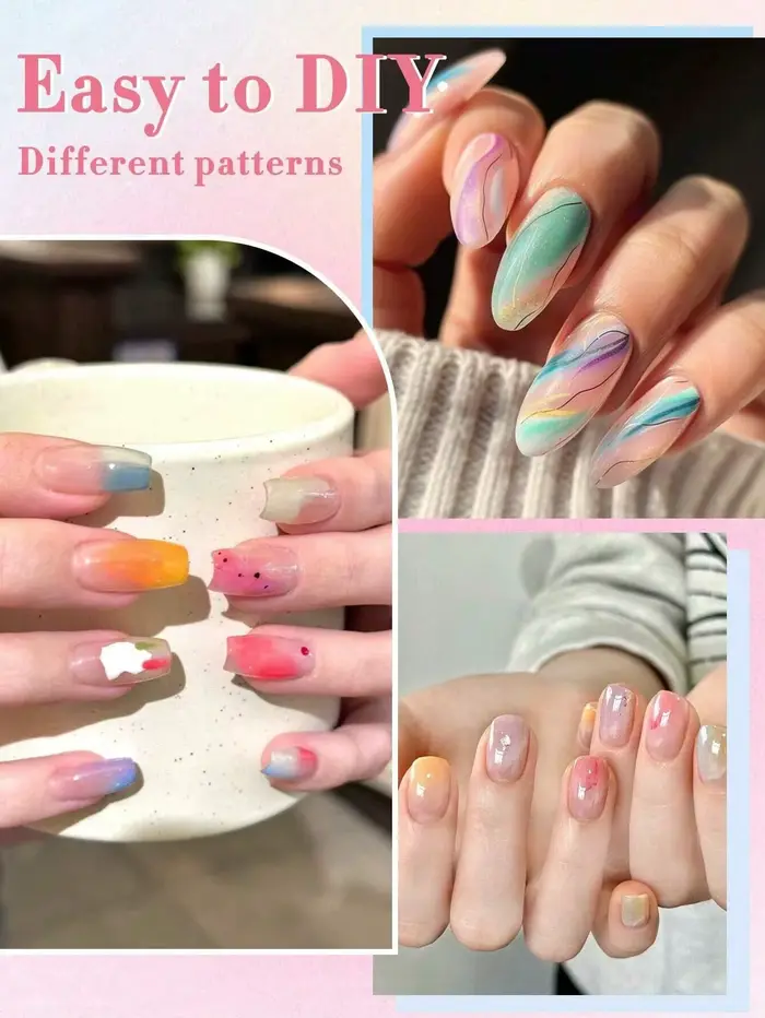 XEIJAYI 2 pièces 15ml Gel de finition pour ongles effet blooming UV LED Soak Off