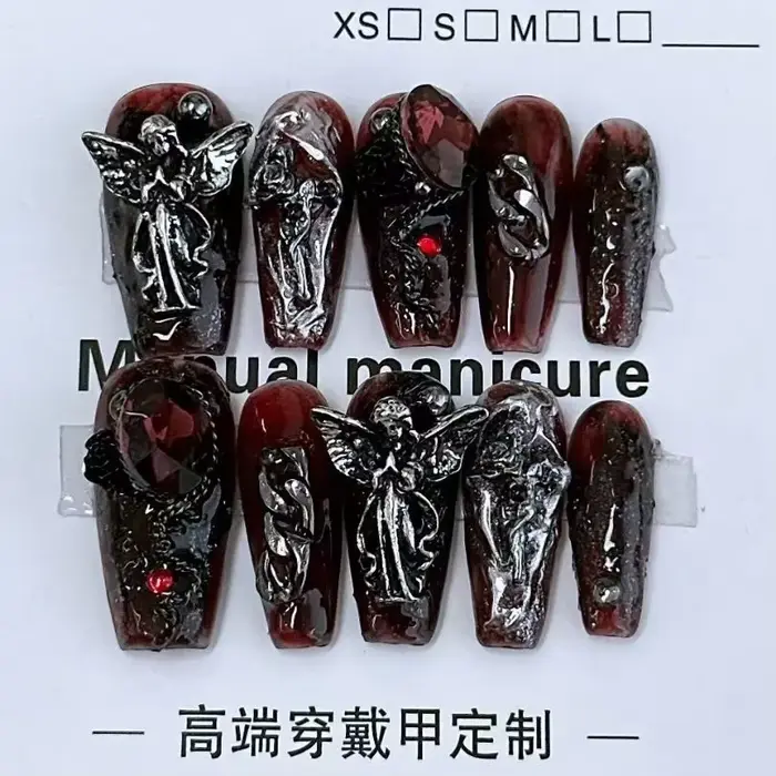 Faux ongles portables faits à la main