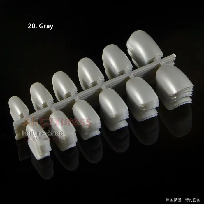 120 pièces/paquet 20 couleurs Faux Ongles conseils conception courte presse