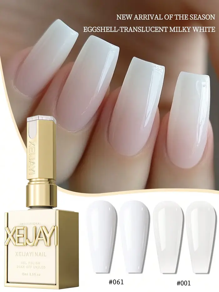 2 couleurs 15ML blanc Gel pour ongles ensemble Semi Permanent Nail Art trempage UV LED Salon de manucure bricolage