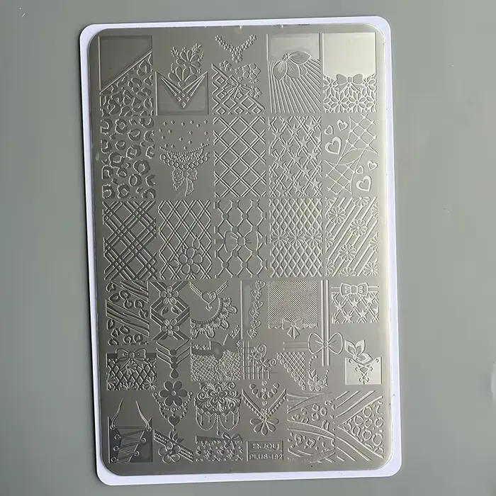 XMQ NAIL ART STAMPING PLATES DESIGNS DE LACE IMAGEPLATES STYLE DENIM TEMPLATÉ