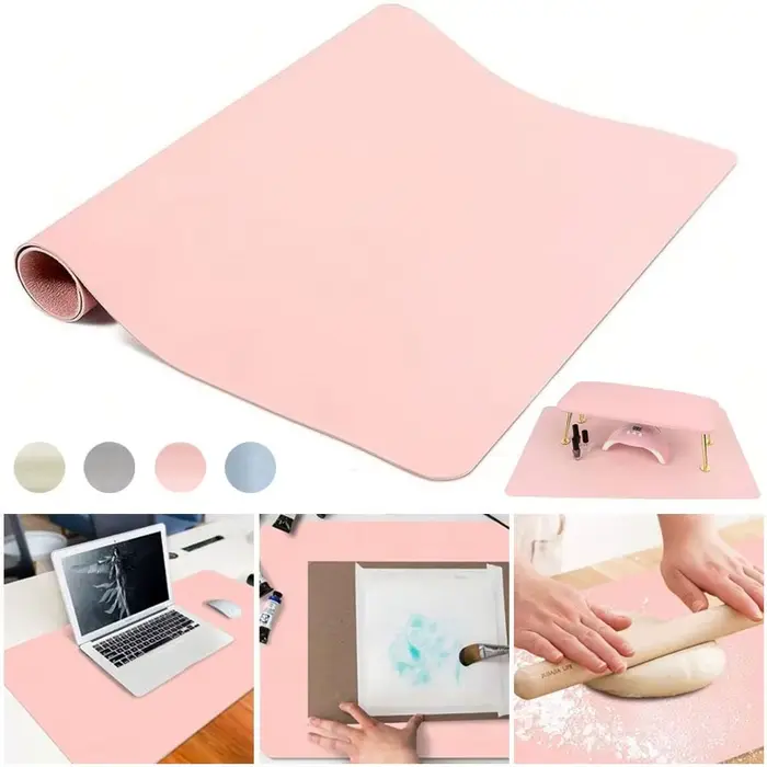 Tapis de manucure pliable en cuir PU