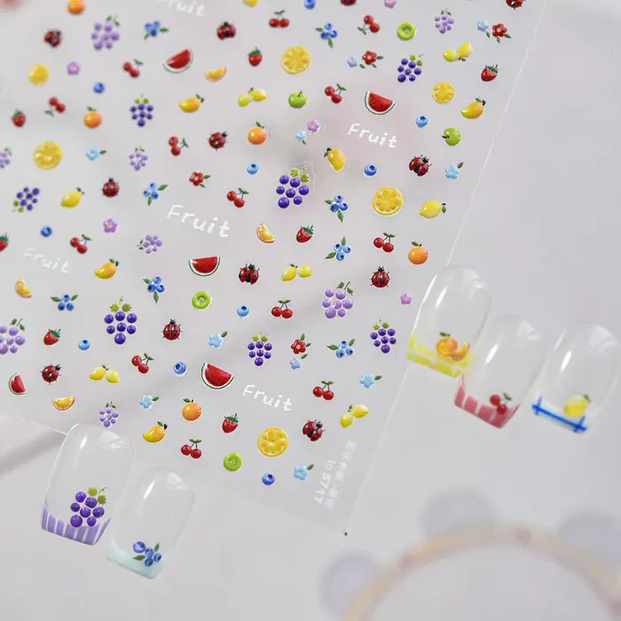 Autocollants pour ongles aux couleurs de la dopamine