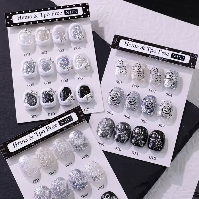 Kit de 12 vernis gel pailletés brillants pour ongles
