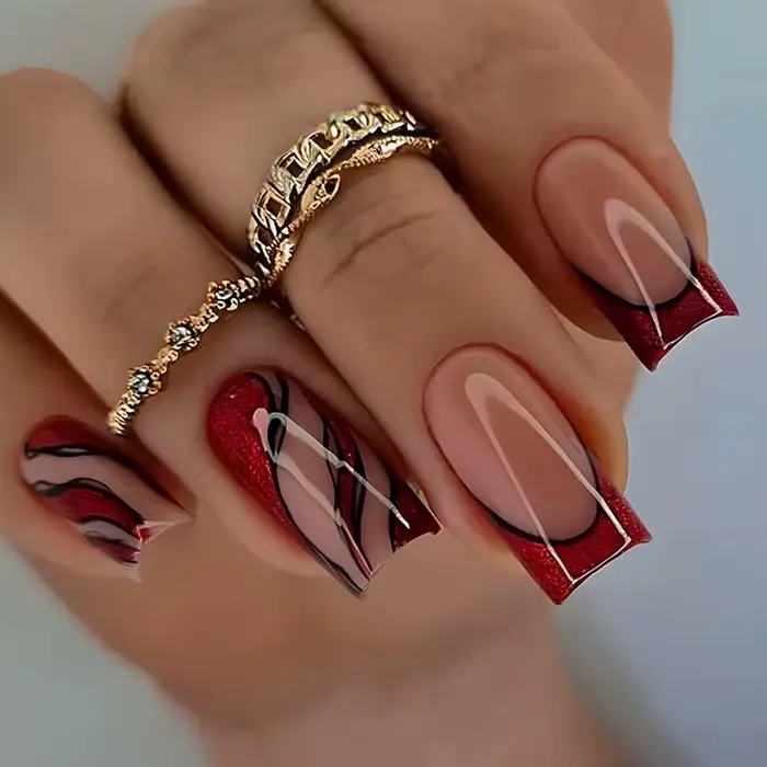 Faux ongles carrés N64.Short Wearing Armor