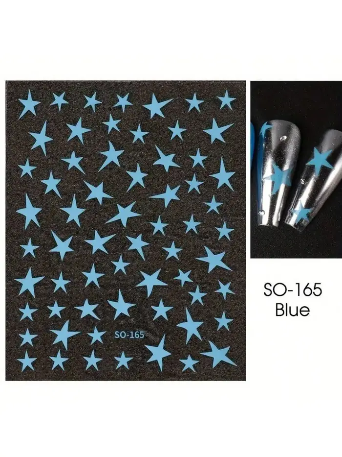 1/4 pièces 3D métal argent doré Starburst ongles autocollants manucure français Nail Art décoration décalcomanie Y2K