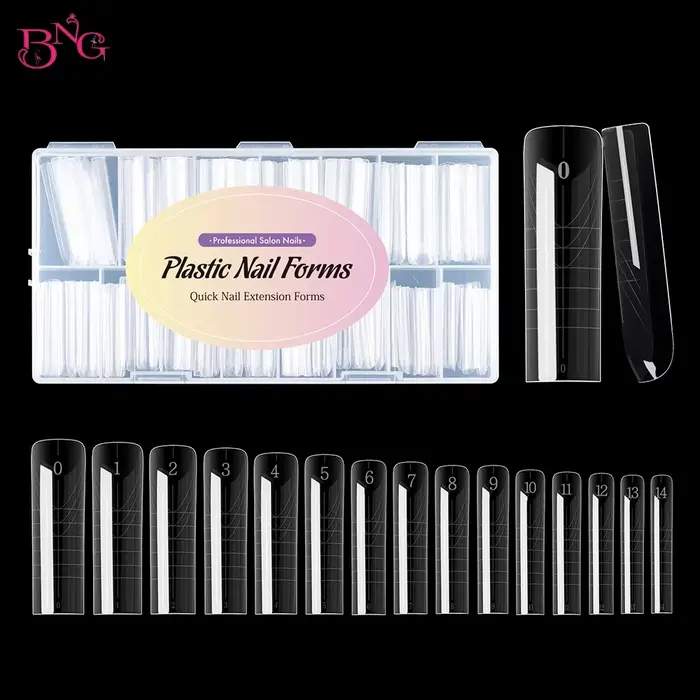 BNG ongles double formes pour Poly Extension Gel ongles formes pour constructeur Gel réutilisable 15