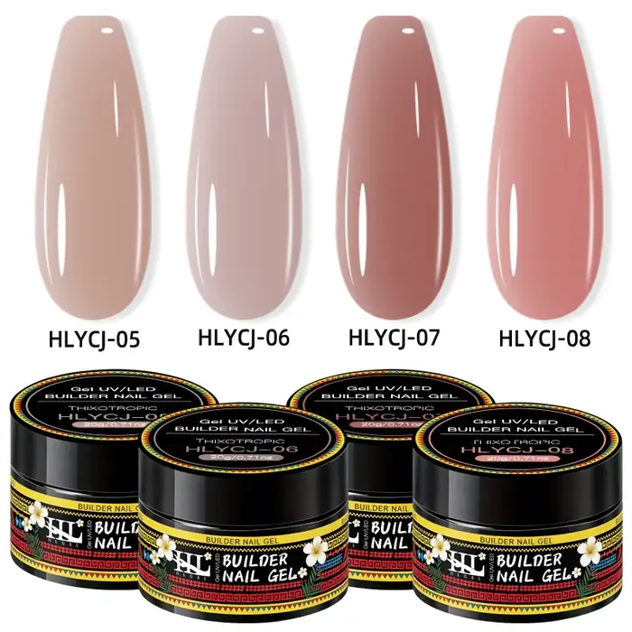 Gel UV de construction liquide 20g Rose Brun Nude Français pour extension et modelage d'ongles