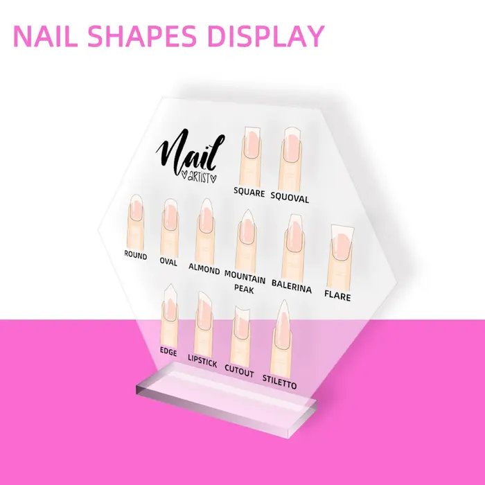1 Ensemble d'accessoires de salon pour techniciens ongulaires : Support de présentation pour formes d'ongles et palette