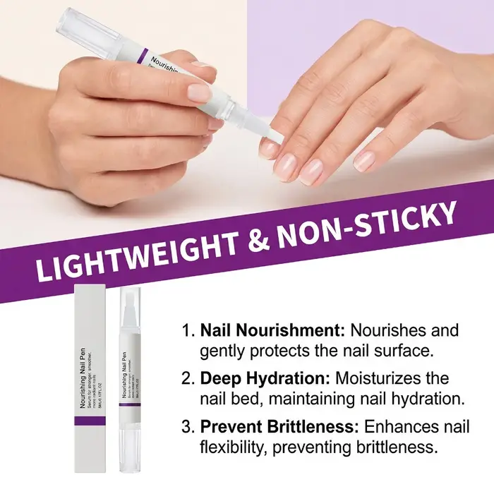 Stylo Réparateur Hydratant pour Cuticules, Outil de Soin des Ongles Exfoliant et Nourrissant Très Vendu