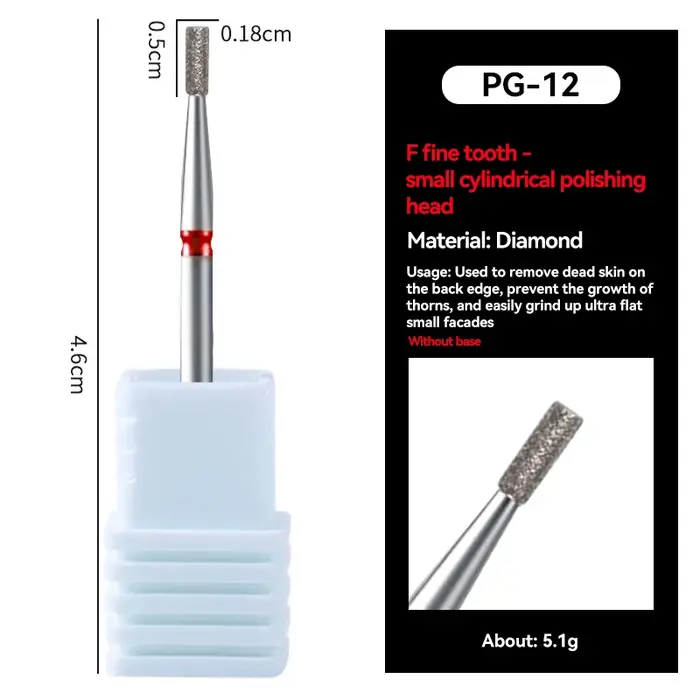 Foret à ongles électrique en diamant
