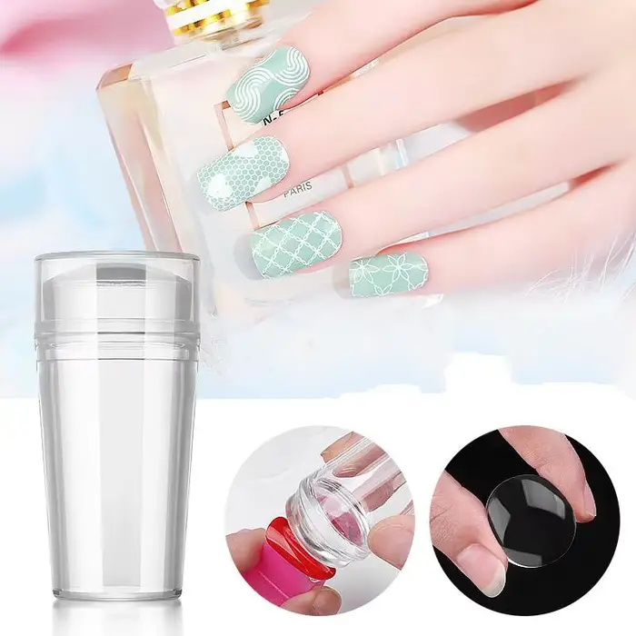 Tampon à Ongles en Silicone avec Impression de Verhéritage à Ongles