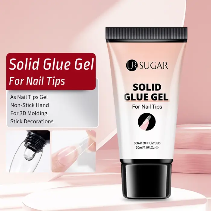 UR SUGAR 30ml Gel de colle solide pour les pointes des ongles Gel Nail Art strass longue durée Super fort acrylique tremper Gel d'adhérence