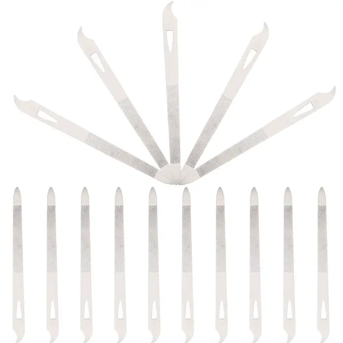 Limes à ongles en alliage antirouille, outils d'art de manucure, ensemble de limes de pédicure durab