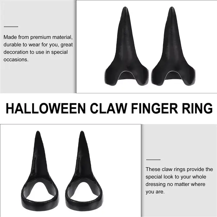 10 pièces Art décoration Halloween rétro griffe faux ongles Punk