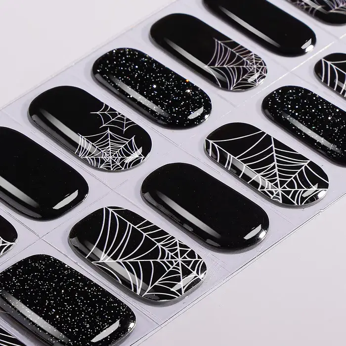 Autocollants pour ongles en Gel semi-durci pour Halloween