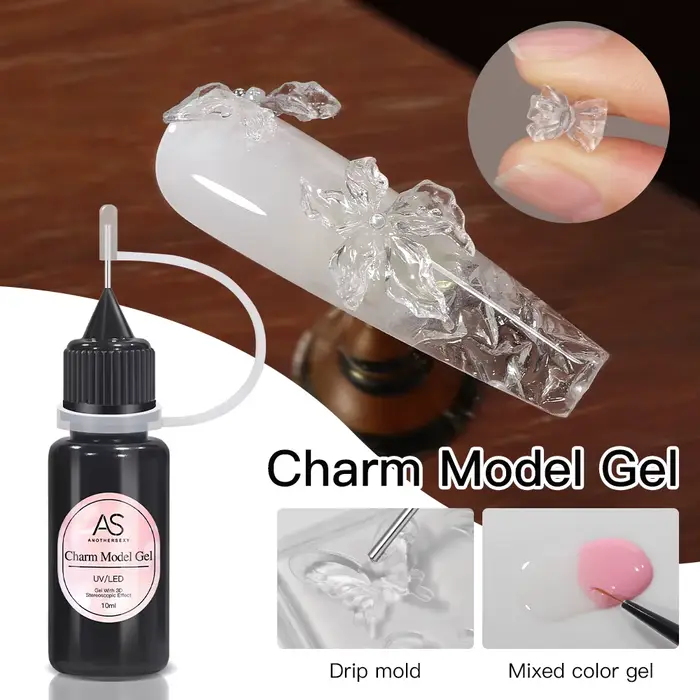AS 10ml 3D bricolage Design Nail Art Gel vernis à ongles Tpo gratuit clair 3D sans essuyage Sculpture modélisation