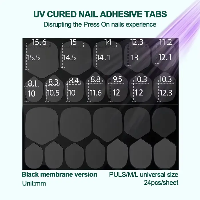 Nailpop Onglets adhésifs pour ongles durcis UV 10 feuilles Onglets de colle pour ongles en gelée dou