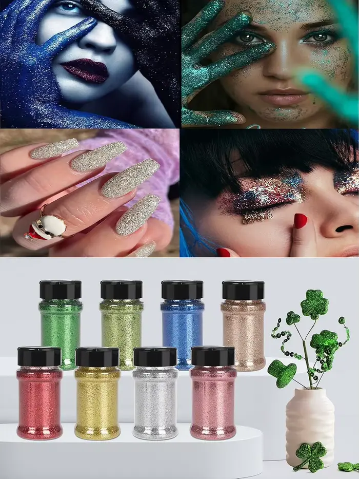 Poudre fine à paillettes pour ongles
