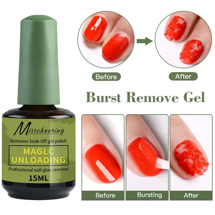 Ensemble de 1/2 pièces de dissolvant magique pour ongles avec outil de retrait