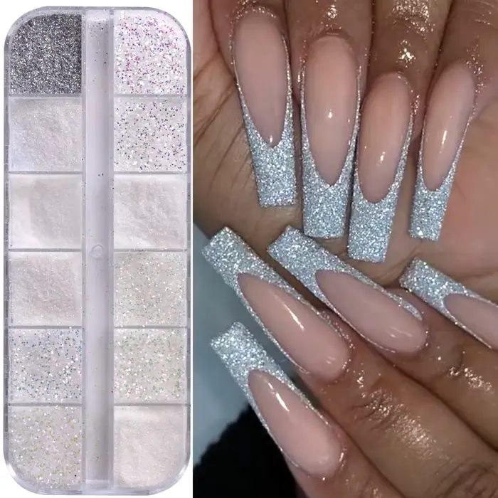 Poudre à paillettes pour ongles