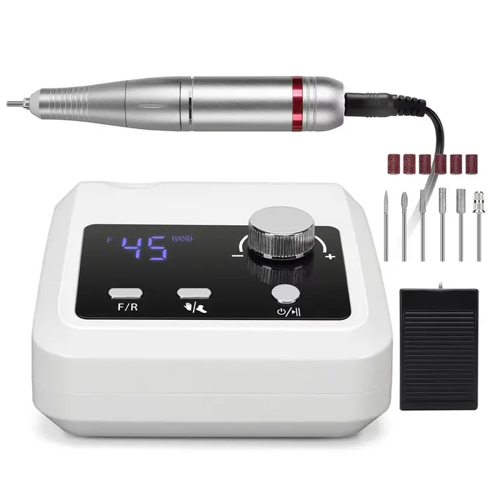 Perceuse à ongles électrique intelligente avec grand écran LCD, tour à ongles professionnel, polisse