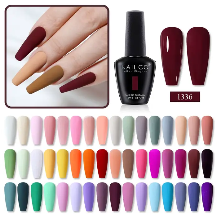  NAILCO Gel vernis à ongles automne hiver couleur 15ml nu rouge marron Semi Permanent tremper UV LED Gel hybride