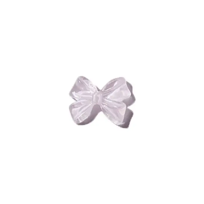 Breloques pour manucure en résine couleur gelée, décorations d'ongles nœud papillon, strass pour ong