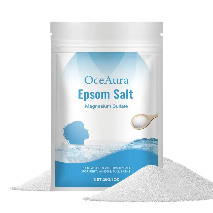 Sel d'Epsom pur, sulfate de magnésium pour bain de pieds