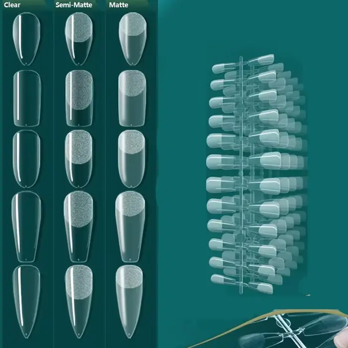 Capsules pour faux ongles, couverture complète, Gel doux, diverses formes et Styles pour Extension d'ongles professionnelle, bricolage, 120 pièces