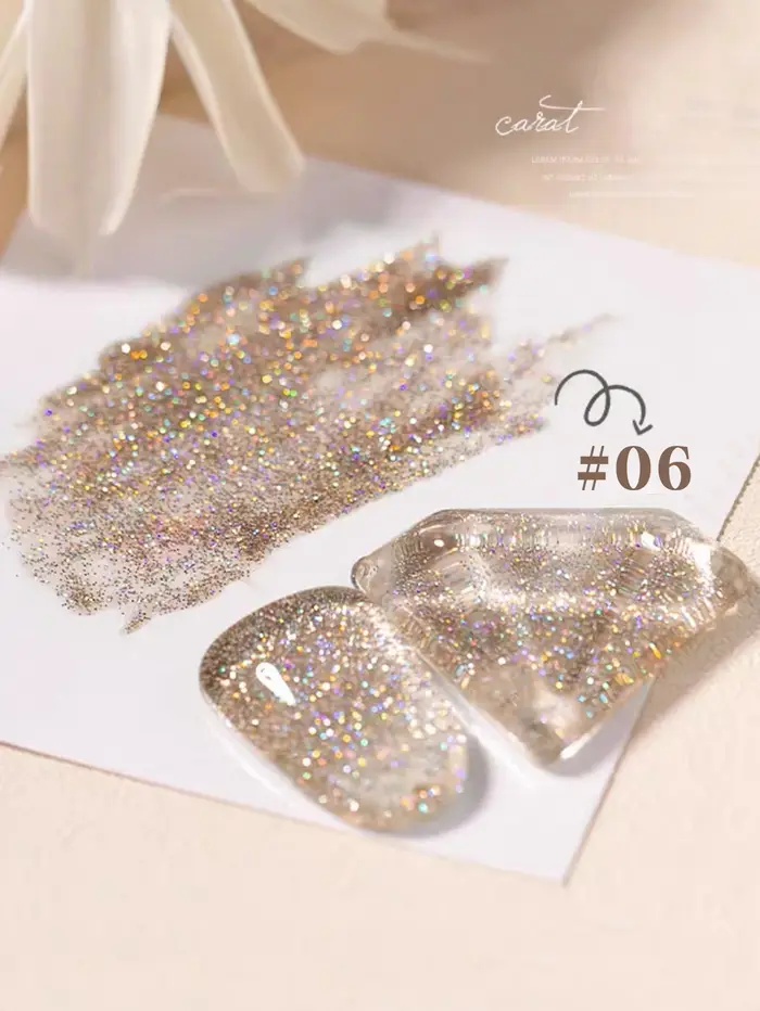 Nouveau Gel à Ongles Scintillant Sept Couleurs Effet Diamant Broyé Été-Automne 2026