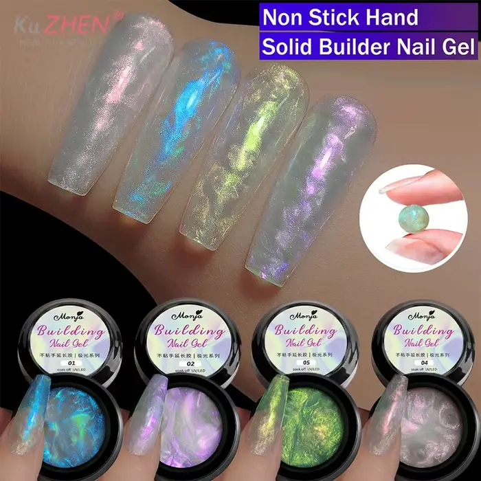 5g Aurora antiadhésif Extension de main Gel vernis à ongles 3D sculpture fleur Nail Art prolonger acrylique dur UV Gel