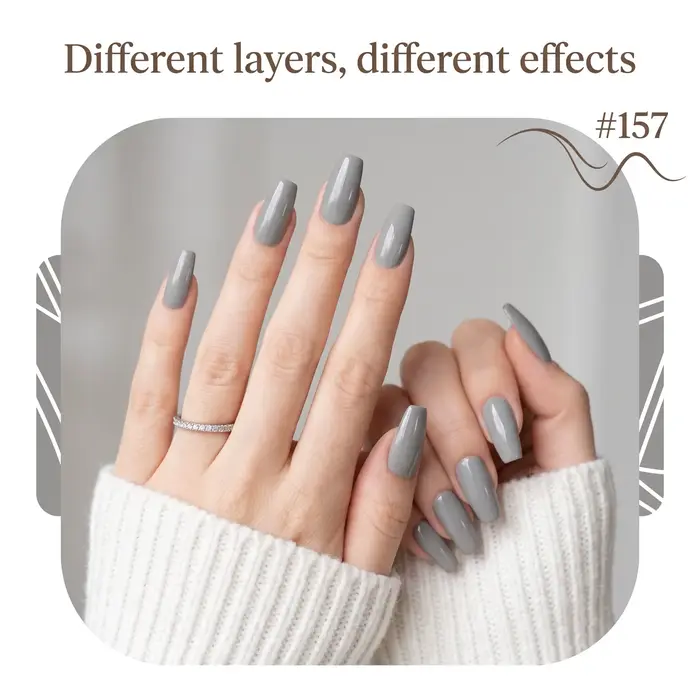 Vernis à ongles en gel gris